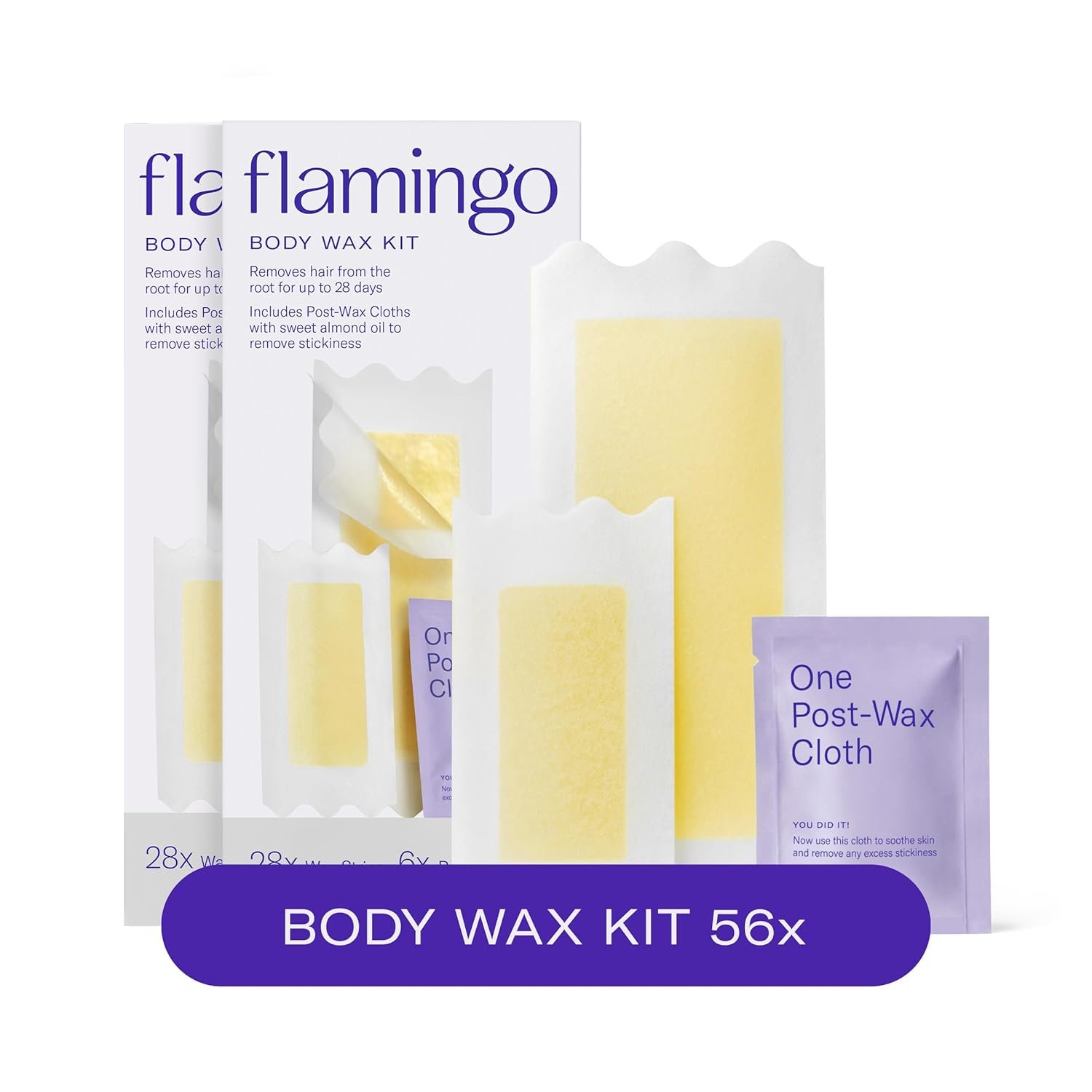 Flamingo Wax Strips for Hair Removal, Women’s Body Wax Kit, Pack of 2